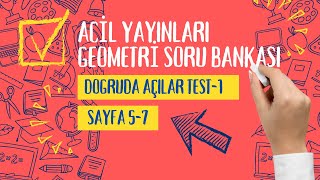 ACİL YAYINLARI GEOMETRİ SORU BANKASI Doğruda Açılar Test1 [upl. by Bolger]