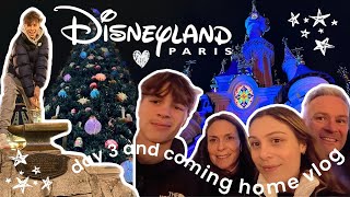 DISNEYLAND PARIS 2023 VLOG Park day 3  Travel home post Christmas [upl. by Masha]