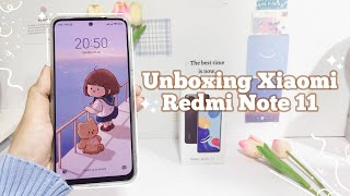 Unboxing Xiaomi Redmi Note 11 📦Aesthetic  Setup  Camera  Accessories 💫 Star Blue l Romellowy [upl. by Fishman]