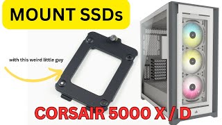 How to mount your SSD with the Corsair 5000X  5000D Brackets [upl. by Tooley53]