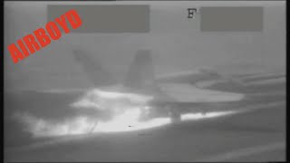 F18 Engine Fire At Sea [upl. by Tana]