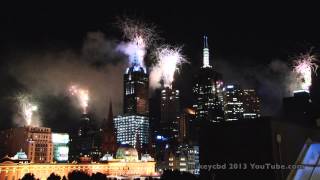 NYE 2012 2013 Langham Hotel Fireworks Melbourne [upl. by Glassco]