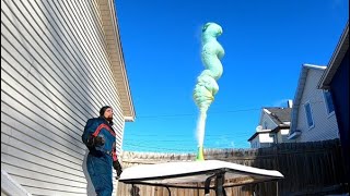 Frozen Elephant Toothpaste Experiment  Minnesota Cold Part 43 [upl. by Shifra322]