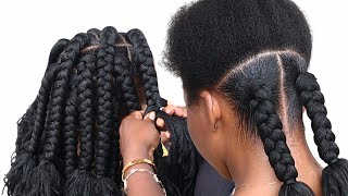 Elegant Braid Hairstyle You Want To Try Using Brazilian Wool  Easiest tutorial for beginners [upl. by Ilohcin]