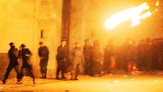 Protesters throw Molotov cocktails at palace [upl. by Nyrret]