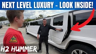 INSANE  Look Inside a Luxury H2 Stretch Hummer Limousine [upl. by Aeriel164]