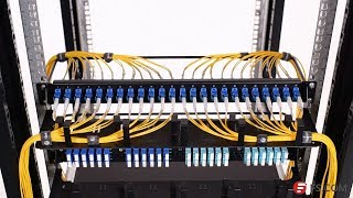 1U Rack Mount Fiber Optic Patch Panel Cabling Solution  FS [upl. by Norreg]