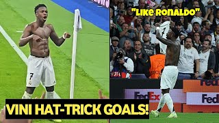 🥶 Vinicius Jr Do Cristiano Ronaldo Celebration After Scoring HATTRICK vs Dortmund [upl. by Alaster]