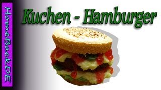 Rezept Hamburger  Torte  Motivtorten  Backanleitung von HomeBackDE [upl. by Enellij]