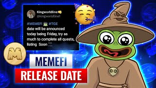 MemeFi Listing Date Is LIVE💣 MemeFi News [upl. by Philo]