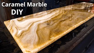 Caramel Marble How I made My Own Countertop for Much Less  Stone Coat Epoxy [upl. by Durnan442]