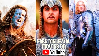 Top 10 FREE Medieval Movies on Youtube With Links [upl. by Lidaa]