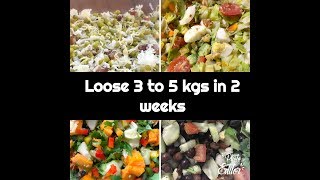 6 Easy Weight Loss Salad Recipes  How to Lose 3 to 5 kgs in 2 weeks  Protein Packed Salads [upl. by Mccormac]