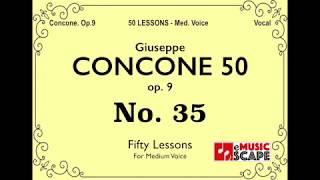 Concone 50 Op9 No35 Medium Voice 콘코네 중성용 [upl. by Refinney687]