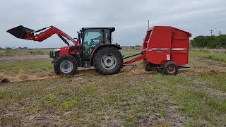 Massey Ferguson Hesston 1745 Hay Baler Trial Run [upl. by Eugenia]