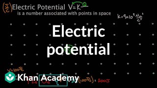 Electric potential at a point in space  Physics  Khan Academy [upl. by Johanan]