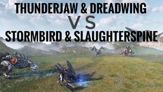 Thunderjaw amp Dreadwing vs Stormbird amp Slaughterspine Horizon Forbidden West [upl. by Ianteen60]