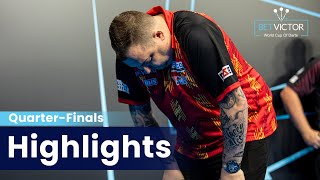 DECIDING LEG DRAMA  QuarterFinals Highlights  2024 World Cup of Darts [upl. by Howzell]