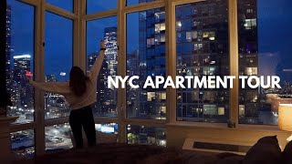 NYC Night Apartment Tour  Manhattan Studio HighRise w Floor to Ceiling Windows [upl. by Belicia]