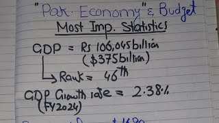 PAKISTAN ECONOMY 2024 FOR SBOTS BATCH 27th NTS TEST PREPARATION sbp og 2 jobs 2024sbp og 2sbpjobs [upl. by Marinelli]