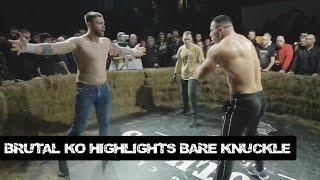 BARE KNUCKLE  THE MOST BRUTAL KNOCKOUTS Part 1 HIGHLIGHTS FIGHTS  HD [upl. by Erised]