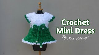 Crochet Mini Dress with Pretty Pearl Belt  Crochet Pattern [upl. by Habas663]