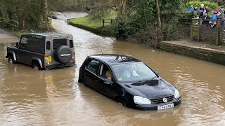 Rufford Ford  Vehicles vs DEEP water compilation  9 [upl. by Enyaw486]