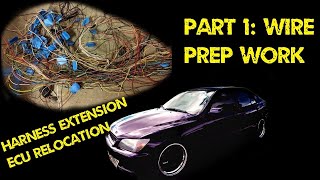 IS300 ECU relocation to interior Part 1 Wire harness extension [upl. by Latsyrd]