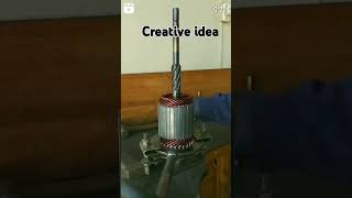 Creative idea for armature ytshorts iti electrician practical experiment armature dcmachines [upl. by Nalon84]