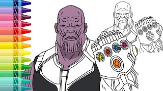 How to Draw THANOS Avengers Endgame  Easy StepbyStep Tutorial [upl. by Raskin706]