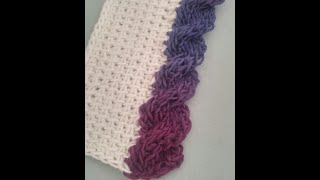 Tunisian Crochet How to add a Tunisian crochet cable border [upl. by Ecnaled593]