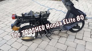 Fixing A Wrecked Honda Elite  Body Work Carb [upl. by Victor]