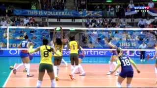 BRASIL X SÉRVIA  Mundial de Vôlei Feminino 2014 [upl. by Burkhard]