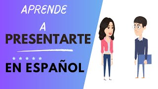 Presentarse en Español  nivel básico A1 [upl. by Aan]