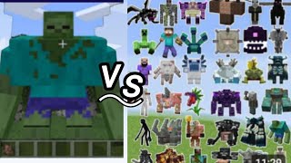 fight of boss zombie vs all bosses Minecraft game mein 🔥☠️ [upl. by Nero148]