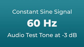 60 Hz Sound Audio Test Tone  60 Hertz Sine Signal [upl. by Amrac]