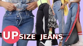 4 Really Cool Ways to Make Jeans Bigger  Upsize Jeans [upl. by Otina]