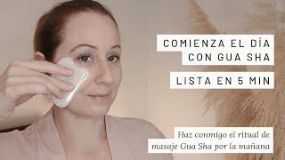 Masaje Gua Sha por la mañana 🌞  En 5 min  Haz el Ritual conmigo [upl. by Llenrup194]