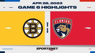 NHL Game 6 Highlights  Bruins vs Panthers  April 28 2023 [upl. by Arykat153]