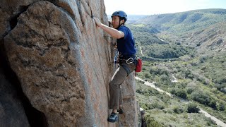 Climbing quotMonkey Dance” 510b  Mission Gorge Limbo Area San Diego [upl. by Howlend]