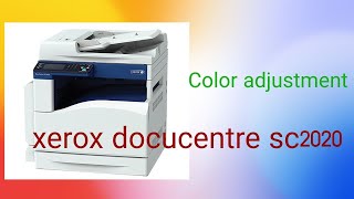 Fuji Xerox Document SC2020 color adjustment [upl. by Aronson]