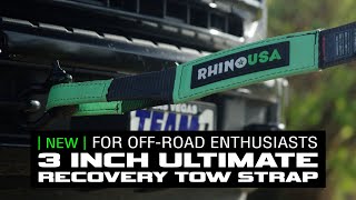 Rhino USA 3 Inch OffRoad Recovery Tow Strap [upl. by Meldon]