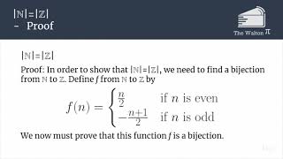 Cardinalities and Bijections  Showing the Natural Numbers and the Integers are the same size [upl. by Oeak592]