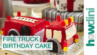 Birthday Cake Ideas How to Make a Fire Truck Birthday Cake [upl. by Hsiwhem]