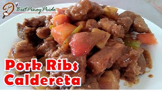 PORK RIBS CALDERETAPinoy taste easy recipeEp27 [upl. by Alvy]