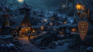 Fantasy Medieval Winter Ambience  Dragon Blizzard Blacksmith Wind amp Snow for Sleeping amp Relaxing [upl. by Longawa]