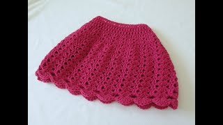 How to crochet a simple shell stitch skirt  any size [upl. by Scoter]