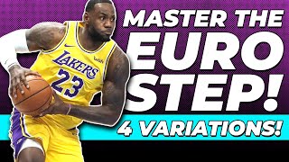 Master These 4 EURO STEP FINISH Variations ⛹️‍♂️ 🏀 [upl. by Sue]