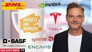 Märkte am Morgen Gold Tesla Apple Nvidia DHL Group BASF Symrise Encavis [upl. by Laflam]