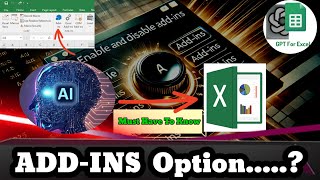 How To Find Addins Option in Microsoft Excel  Addins Enable and Disable [upl. by Ivy]